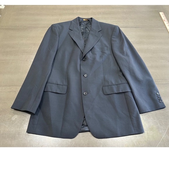 Brooks Brothers 346 Mens 40R Navy Blue Wool Stretch 3 Button Blazer Sport Coat